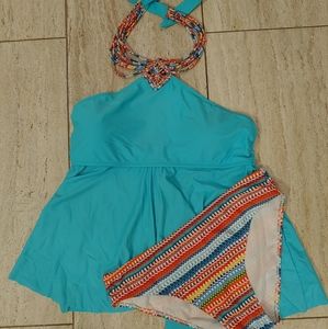 😍CUTE😍XL boho/aztec tankini
